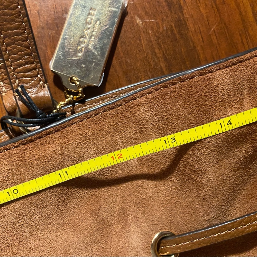 Coach Brown Suede Tote - Picture 13 of 17